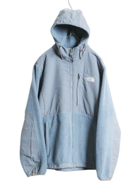 ノースフェイス フード付き デナリ ジャケット レディース XL The North Face DENALI フリース ナイロン パーカー フルジップ ブルゾン 青 ノースフェイス フード付き デナリ ジャケット レディース XL