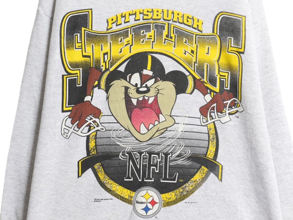 【開店記念セール！】 USA製 90s ワーナー スティーラーズ NFL タズマニアンデビル トップス