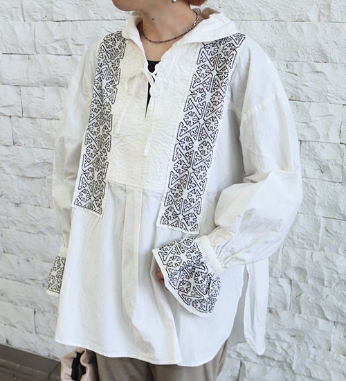 30％OFF》【doux bleu/ドゥーブルー】刺繍ブラウス【キャンセル返品