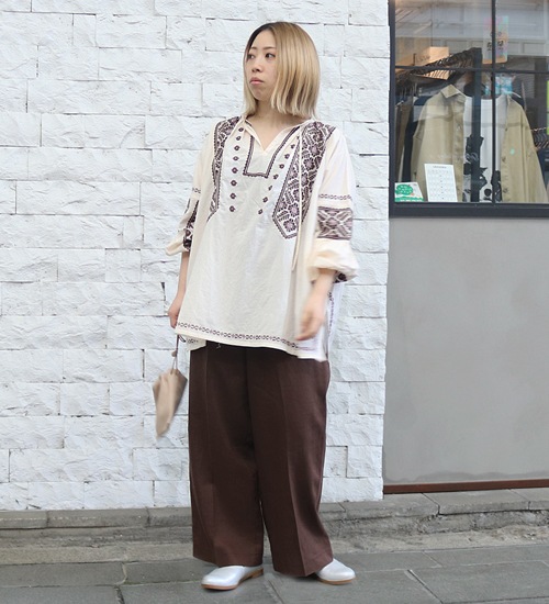 30％OFF》【doux bleu/ドゥーブルー】インド刺繍ブラウス