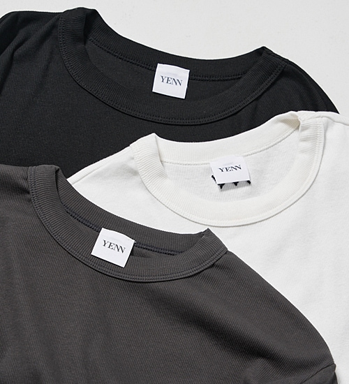 YENN/イエン】コットンリブロングT/COTTON RIB LONG TEE(Y244
