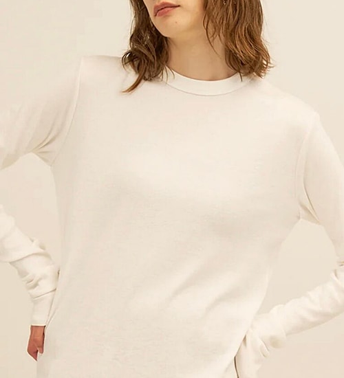 YENN/イエン】コットンリブロングT/COTTON RIB LONG TEE(Y244