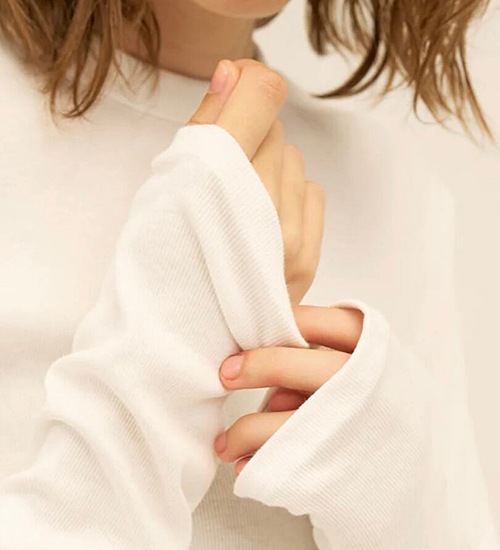 YENN/イエン】コットンリブロングT/COTTON RIB LONG TEE(Y244