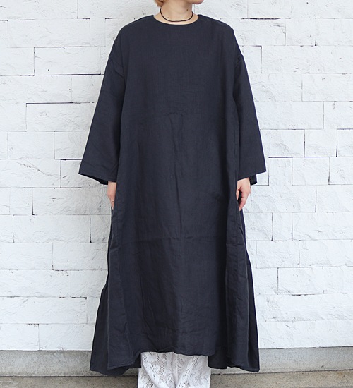 美品 ガーゼ Gauze# リネンワンピース 洗える ブラック ハーフスリーブ 美品 ガーゼ Gauze# リネンワンピース 洗える ブラック ハーフ