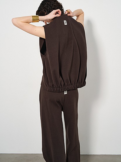 YENN スエットライクトップス YENN/イエン】ニータックスウェットパンツ/ KNEE TUCK SWEAT PT