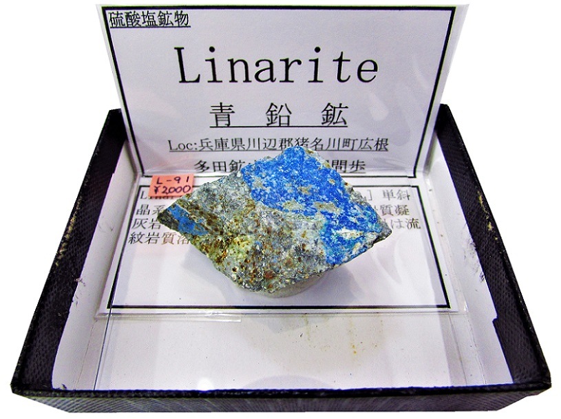 L-91 青鉛鉱(Linarite) | 硫酸塩鉱物 | Mineral Shop たんくら