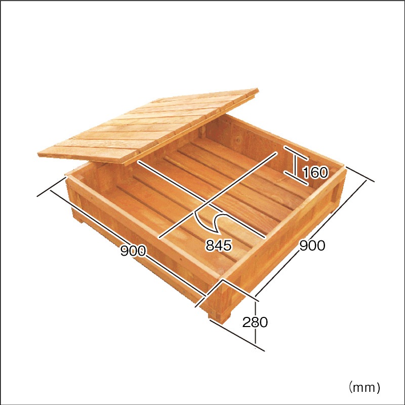 床板収納庫 キュート収納ボックス【900×900mm】 (aks16652) ※単品販売-JJ PROHOME
