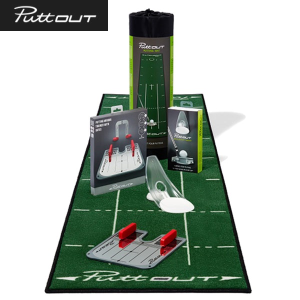 putt out パッティング練習　ミディアム　３点セット売り ミディアムパターマット【おしゃれなパターマットでパター練習の