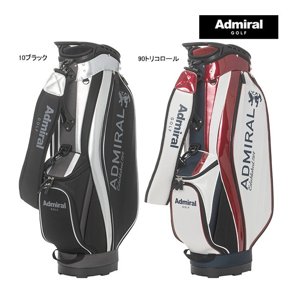 Admiral miral ゴルフバッグ ブラック/グレー Admiral Golf アドミラル ゴルフ キャディバッグ カート型 5分割