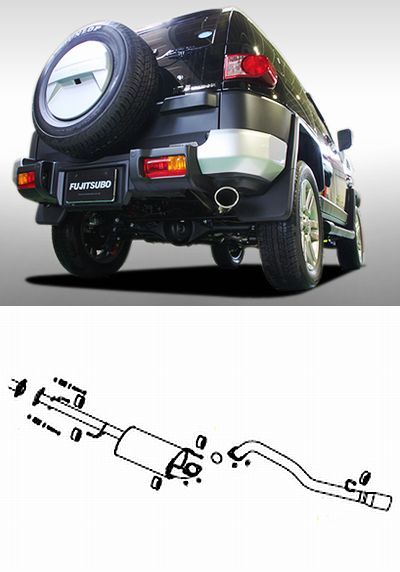 FJクルーザー用 フジツボマフラー フジツボ]GSJ15W FJクルーザー
