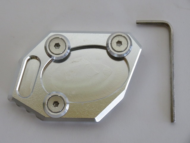 NINJA250 EX250L EX300 2013-2014 ショートスタンド プレート 銀