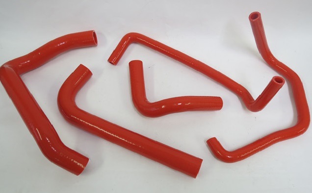 KAWASAKI ZX-12R (00-06) シリコン ラジエターホース 赤 ZX-12R