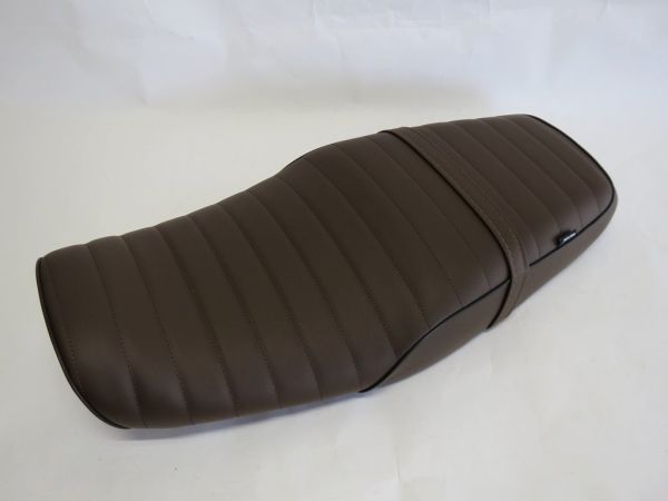 GB350S 2021以降 10mm アップ カスタムシート 茶色 ストライプ B