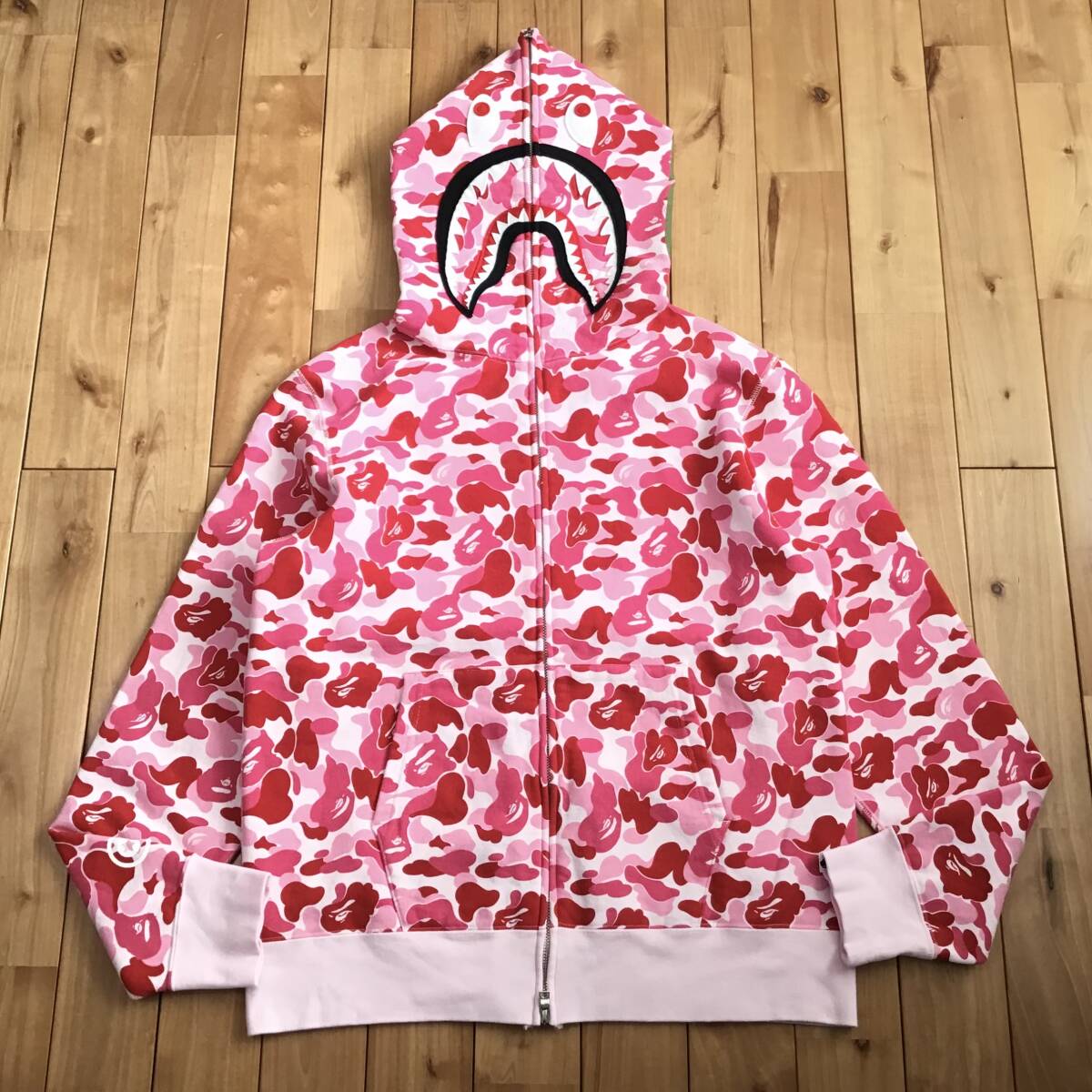 ABC camo Pink シャーク パーカー Lサイズ shark full zip hoodie a 