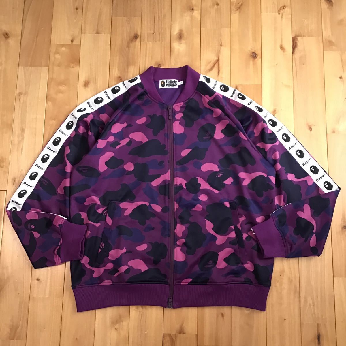 Purple camo JERSEY track jacket Lサイズ a bathing ape BAPE