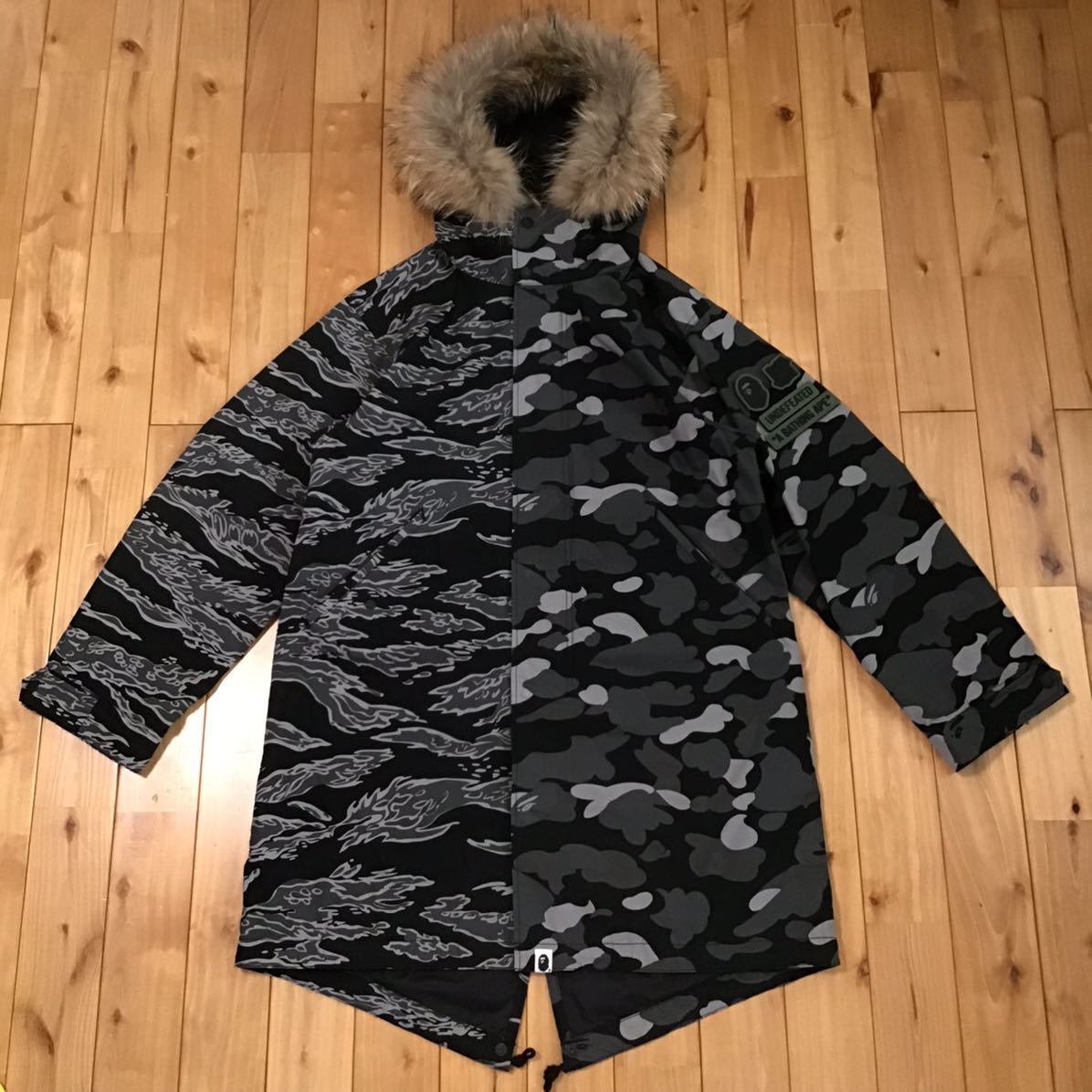 undefeated × BAPE M-51 HOODIE JACKET Sサイズ a bathing ape Tiger 