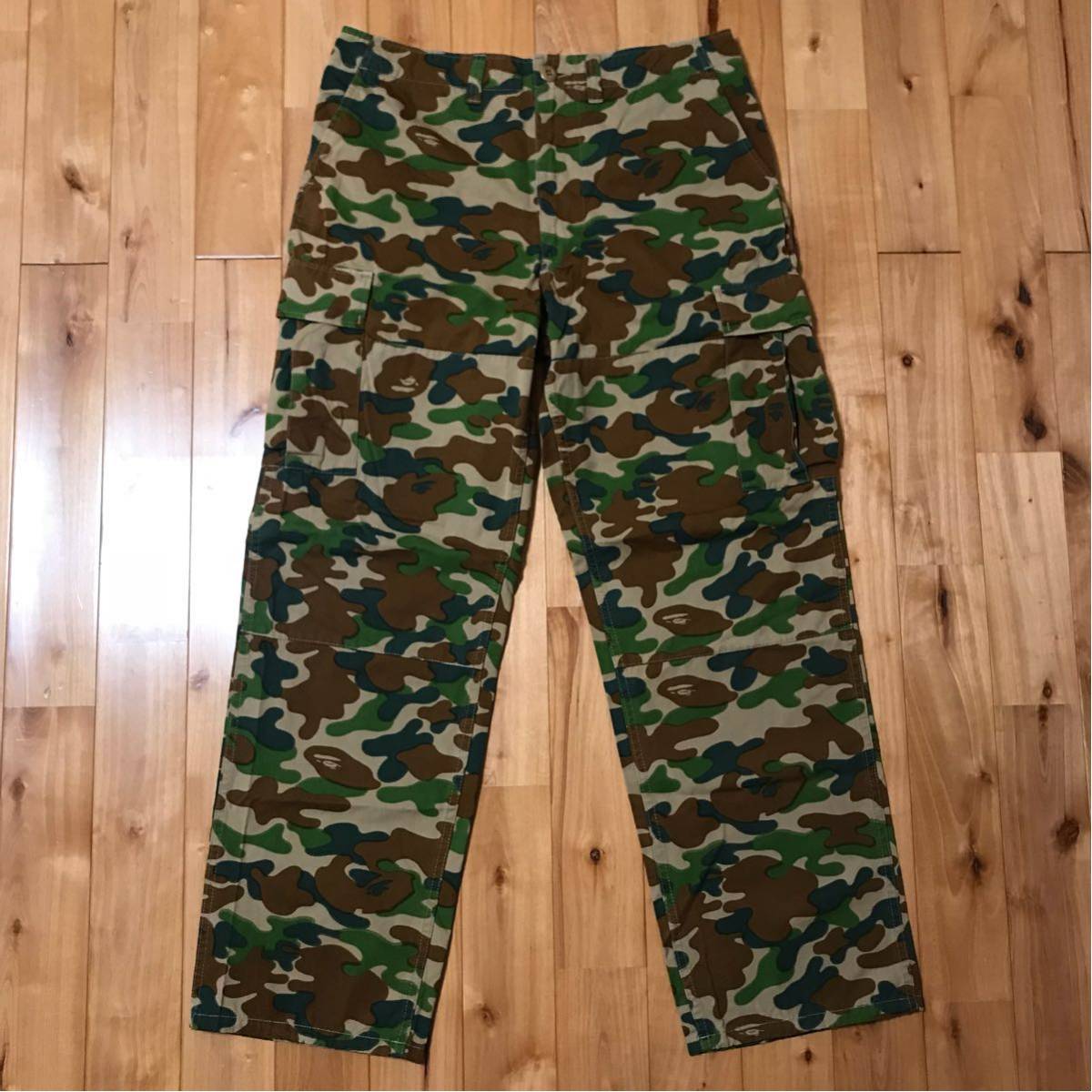 トップシークレット A BATHING APE グリーン迷彩 カーゴクロップド