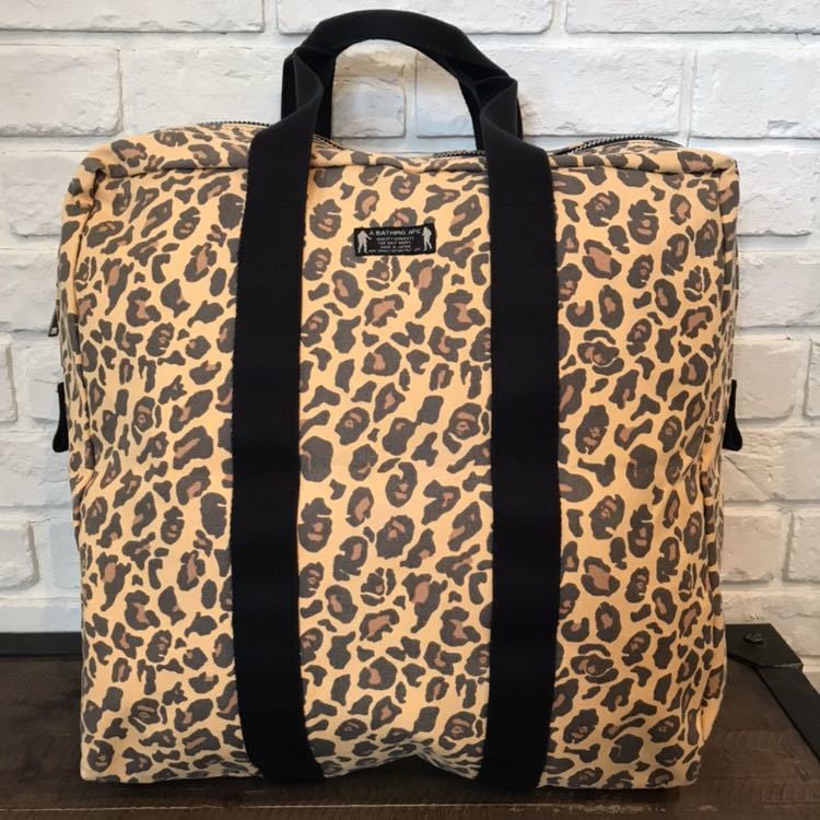 ☆初期☆ 大型 ヘルメット バッグ レオパードカモ a bathing ape