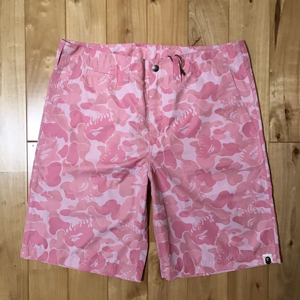 A BATHING APE®」ハーフパンツバスパンピンク