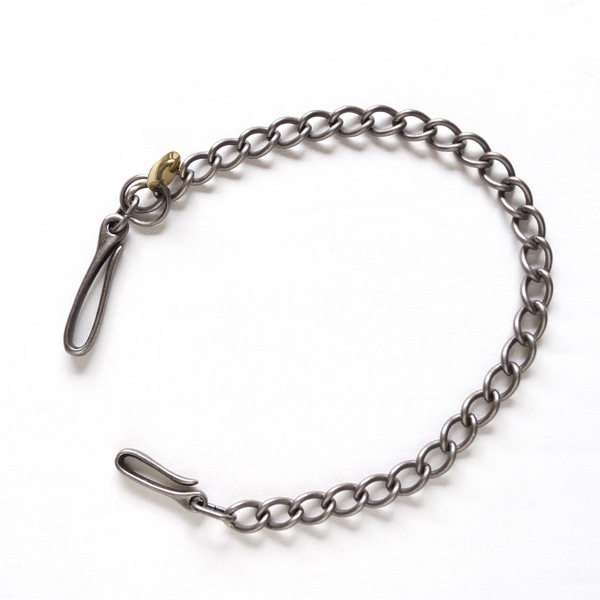 革蛸 ウォレットチェーン 革蛸謹製 ブラス製ブラックシルバー1stチェーン | 革蛸謹製