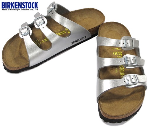 新品h⭐️ビルケンシュトック　フロリダ　シルバー38⭐️ BIRKENSTOCK FLORIDA Silver ビルケンシュトック フロリダ