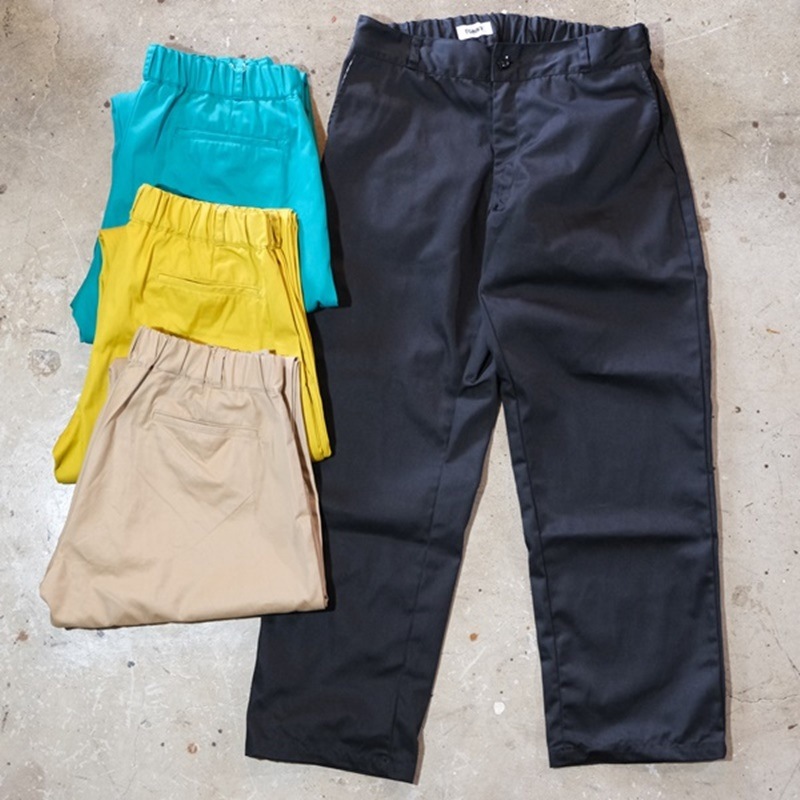 【CUP AND CONE】TC Twill Easy Pants ブラック　1 TC Twill Easy Pants - Black – CUP AND CONE