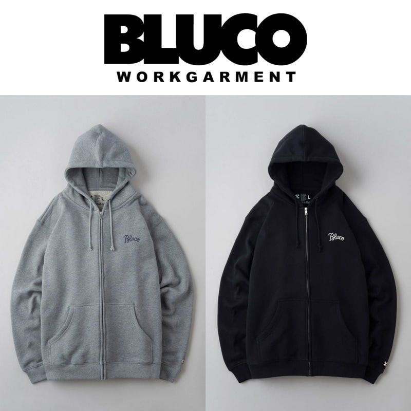 BLUCO ブルコ【145-13-016】【HEAVY PILE SWEAT ZIP HOODIE -EMB