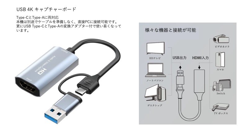ヘッドホン、USB、キャプチャーボード 楽天市場】キャプチャーボード USB3.0 ビデオキャプチャー