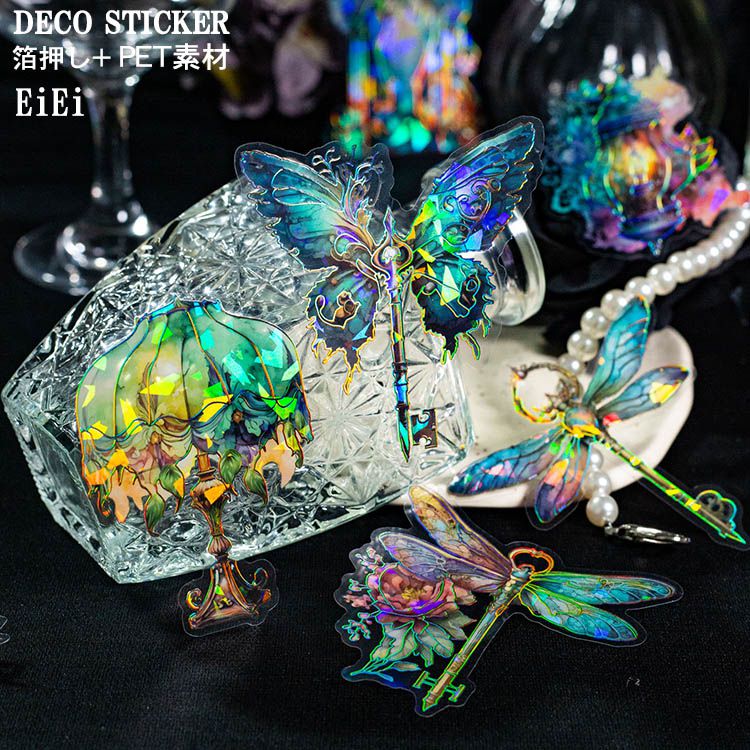 ステンドグラストンボ大サイズアンティーク