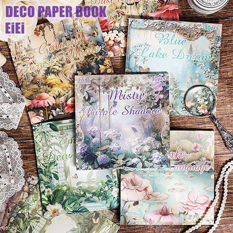 スイーツ系♡コラージュ素材set♡お花おすそ分けファイルA4デザイン