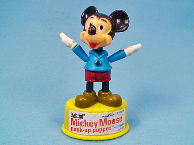 Gabriel ミッキーマウス プッシュアップパペット 3体セット ビンテージ Gabriel 70's Mickey Mouse Push-up Puppet ミッキー