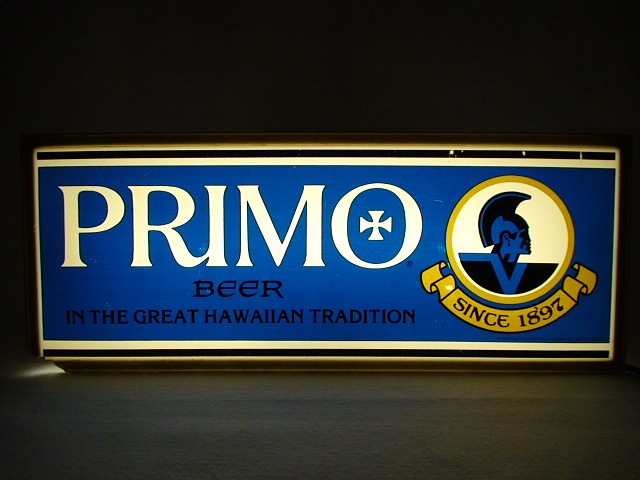 激レア品 プリモビール PRIMO BEER 3D 店頭用 看板 非売品 ハワイ
