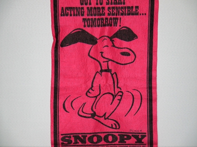 スヌーピー バナー ペナント ヴィンテージ 70sビンテージSnoopyピーナッツフェルトペナントバナー