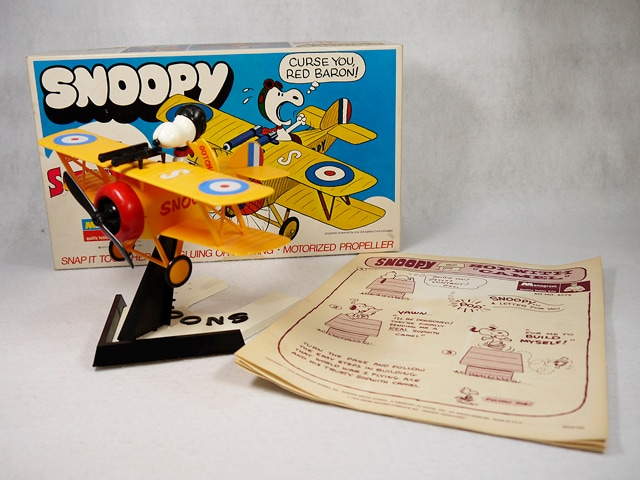 希少品スヌーピーのビンテージ箱付きプラモデル 送料無料】 ビンテージ Monogram 70'スヌーピー “ Sopwith Camel