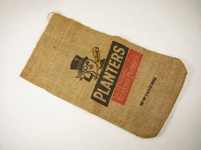 ミスターピーナッツ　麻バック ビンテージ PLANTERS Mr.Peanut ミスターピーナッツ Jute bag