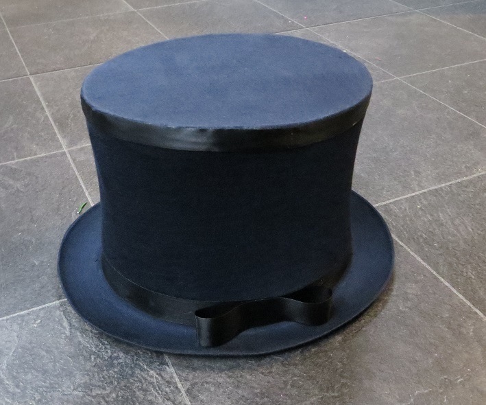 Collapsible Top Hat/フォールディングトップハット・黒 