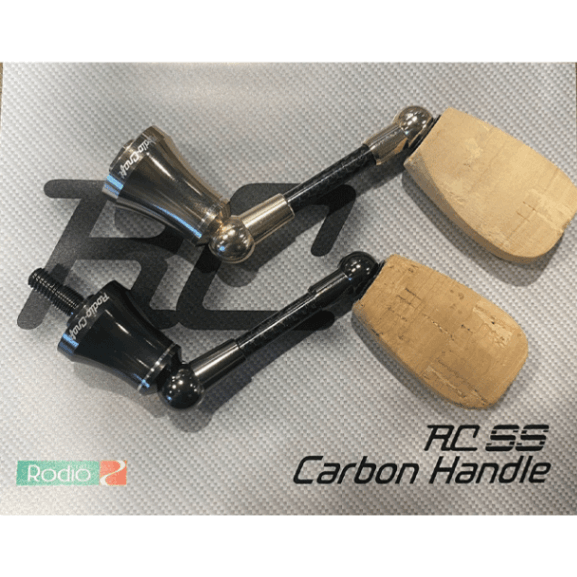ロデオクラフト RCシングルスピニングカーボンハンドル シマノ用 44mm-Anglers shop maniac's 特別イベント ロデオクラフト RCカーボンハンドル シマノ 44mm リール