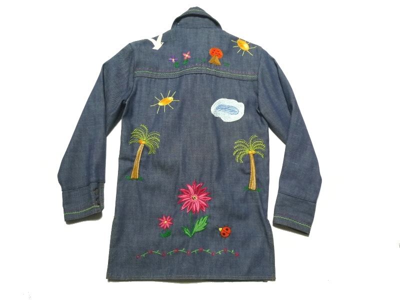 ROEBUCKS刺繍デニムシャツ 70's ROEBUCKS Sears デニムシャツJKT