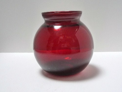 古着ビンテージ 花瓶 レトロ ガラス フラワーベース ファイヤーキング