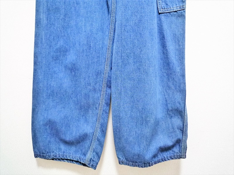 60s burlington デニムオーバーオール 50s ~60s vintage Burlington インディゴ ワーク オーバーオール