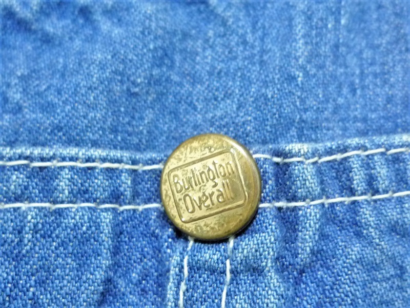 60s burlington デニムオーバーオール 50s ~60s vintage Burlington インディゴ ワーク オーバーオール