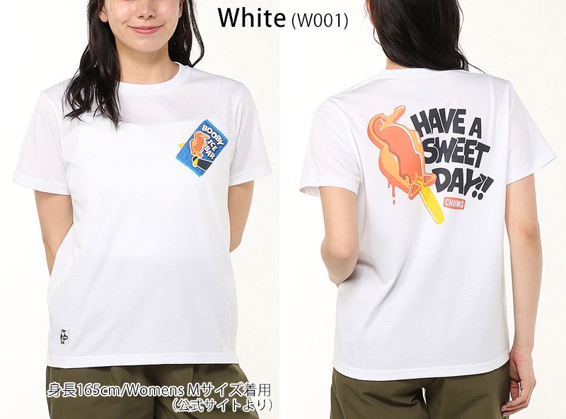 CHUMS チャムス トップス Tシャツ 半袖Tシャツ ハブアスウィートデイ!! ドライTシャツ レディース ドライ加工 遮熱効果 UVカット90％以上 CH11-2536 Have A Sweet Day!! Dry T-Shirt/ハブアスウィートデイ!!ドライT