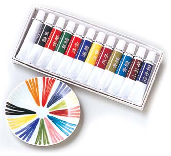 ポーセリン 陶器絵付け専用絵の具 （人間国宝の愛した「花赤
