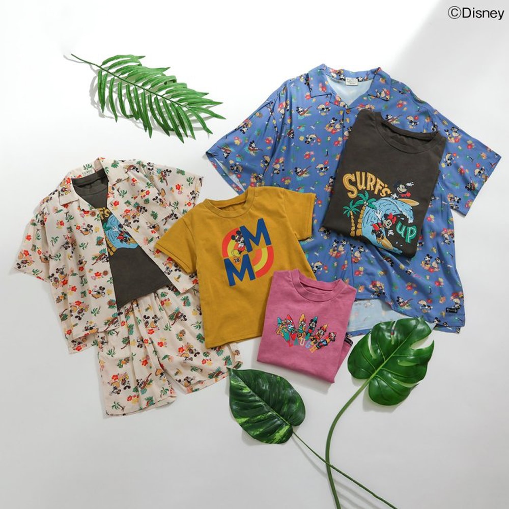 F.O.KIDS アロハシャツ 半袖 ミッキーマウス ミニーマウス