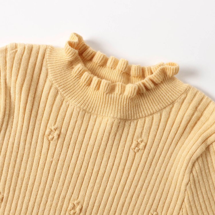 seraph ジャガードニットセーター お花 女の子 キッズ 秋冬 長袖