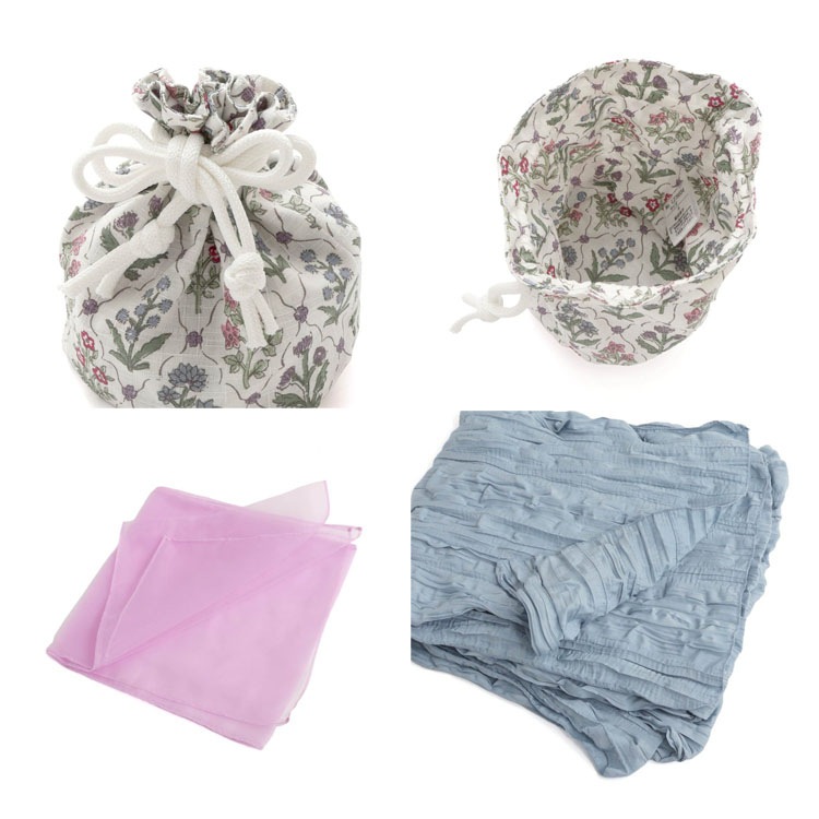 浴衣 セパレート 帯付き 巾着付き 3点セット 簡単 ブロック