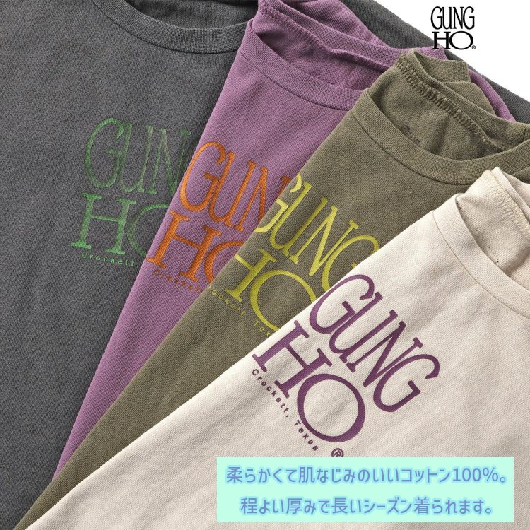 BREEZE 半袖Tシャツ GUNG HOコラボ ガンホー ロゴ ピグメント