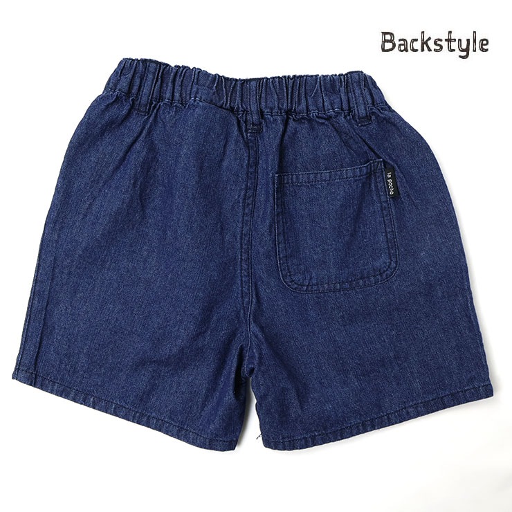 la poche biscuit デニムショートパンツ チェリー刺しゅう