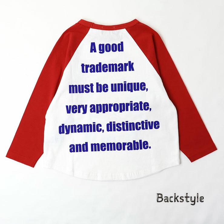 ラグラン長袖Tシャツ パソコンミュータン フロッキー英字