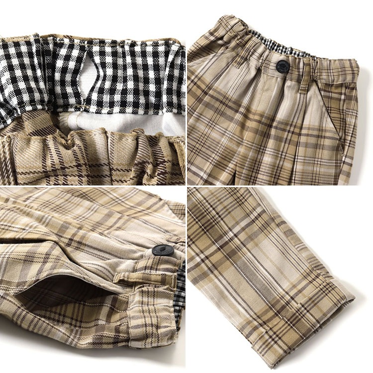 フォーマル4点セット ジャケット ベスト パンツ シャツ チェック